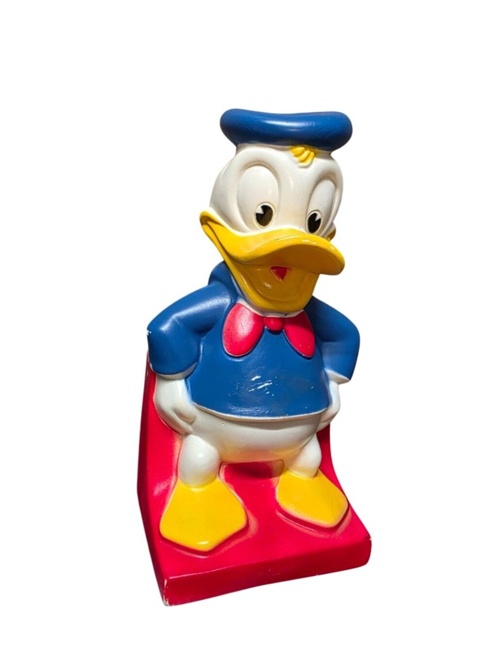 Vintage 1950's Walt Disney Donald Duck Plastic Coin Piggy Bank